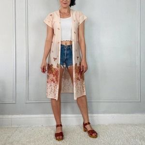 Vintage overlay 70s peach and‎